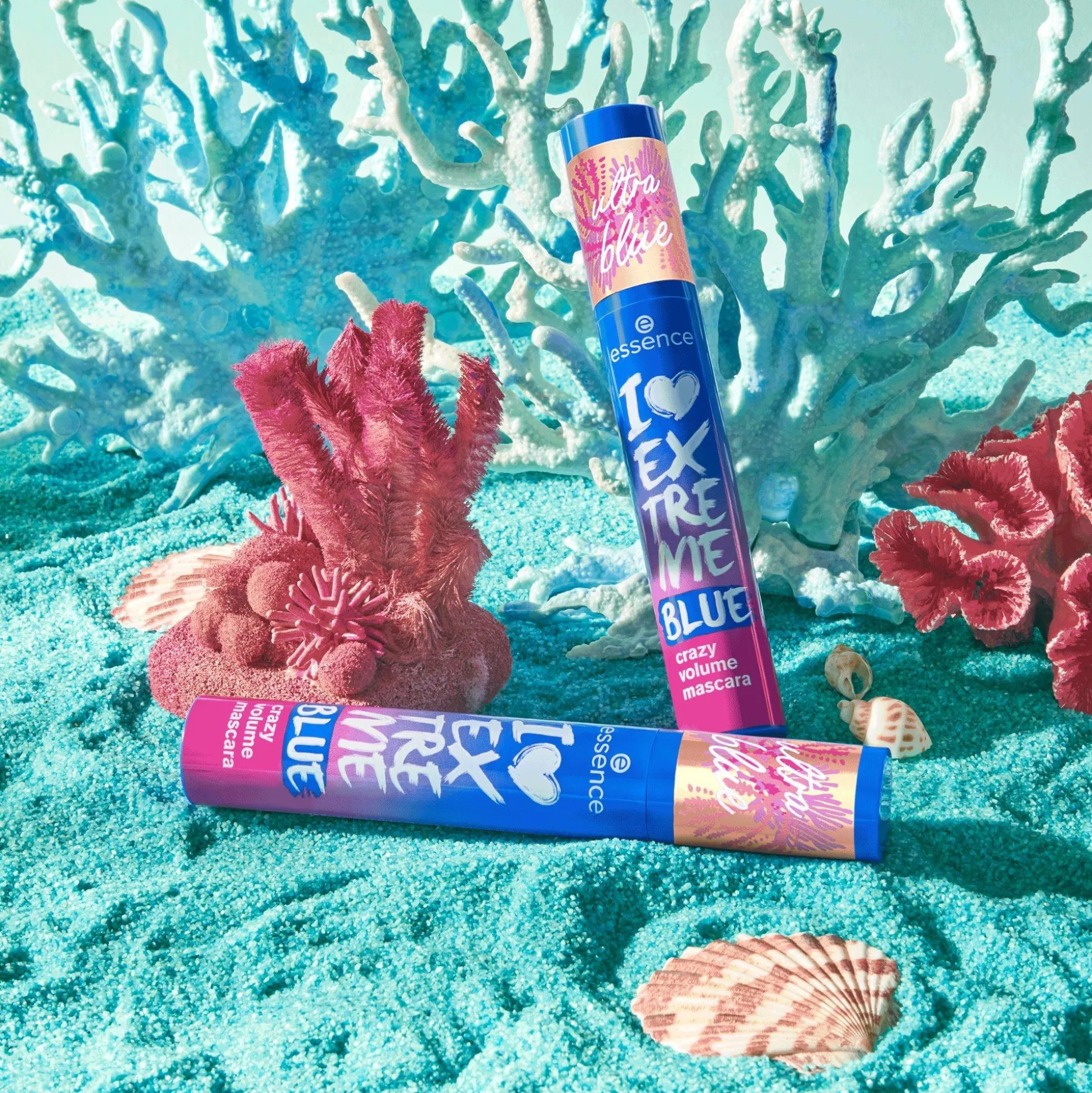 essence live LIFE in CORAL I LOVE EXTREME BLUE mascara volumizzante Store