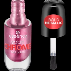 essence satin CHROME smalto unghie 03 - Meta Maroon Hot